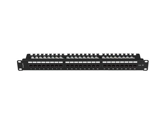 Lanberg Patch Panel 24 Port 1u 19" Cat.5e Utp With Cable Organizer Black
