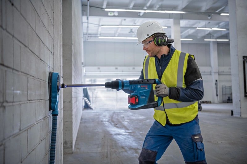 Taladro Percutor Inalámbrico Bosch Professional Biturbo Gbh 18v-40 C Professional, 18 Voltios Azul/Negro, 2 Baterías Procore18v 8,0 Ah, En Xl-Boxx