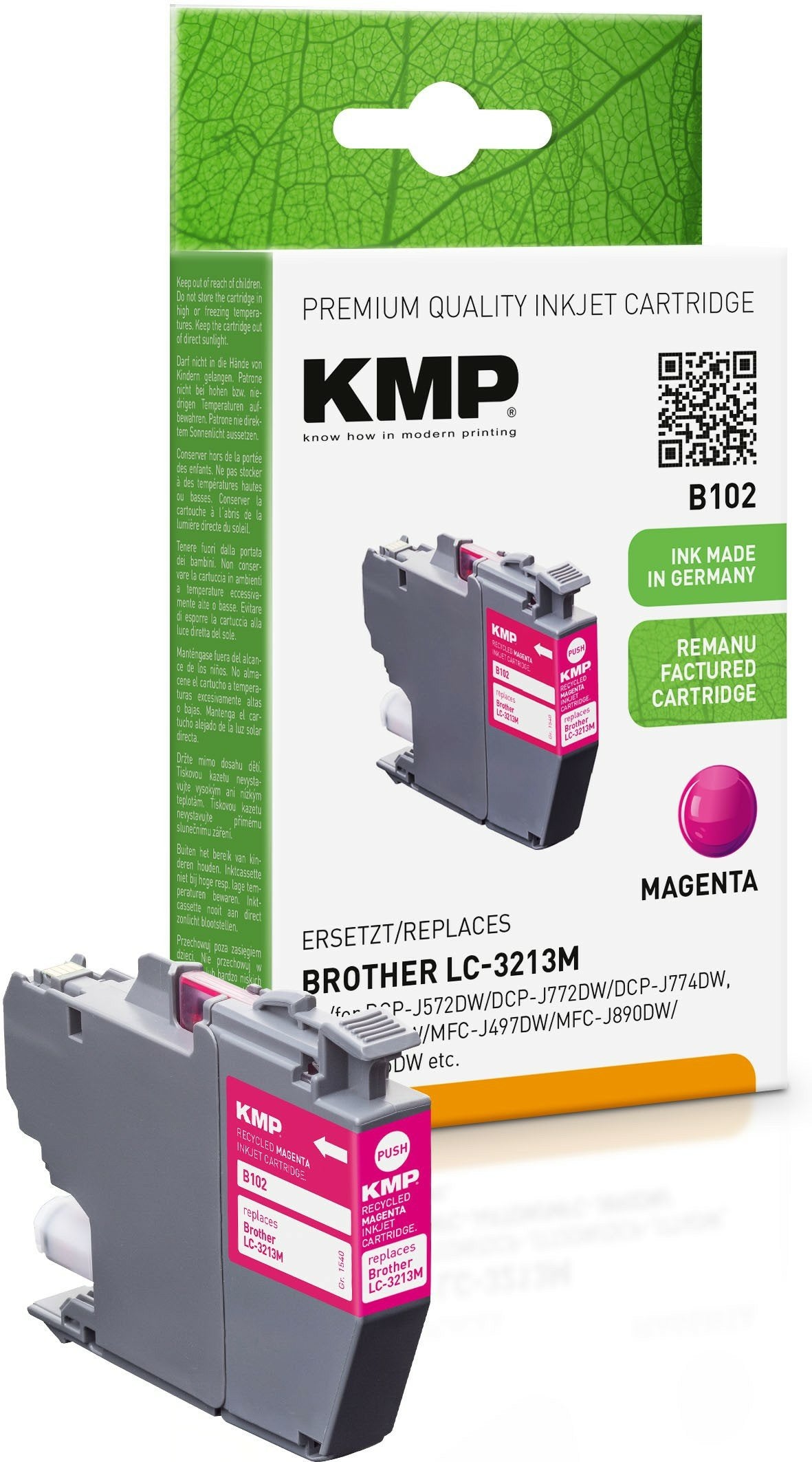 Kmp Cartucho Brother Lc3213m Magenta 400 S. B102 Remanufact.