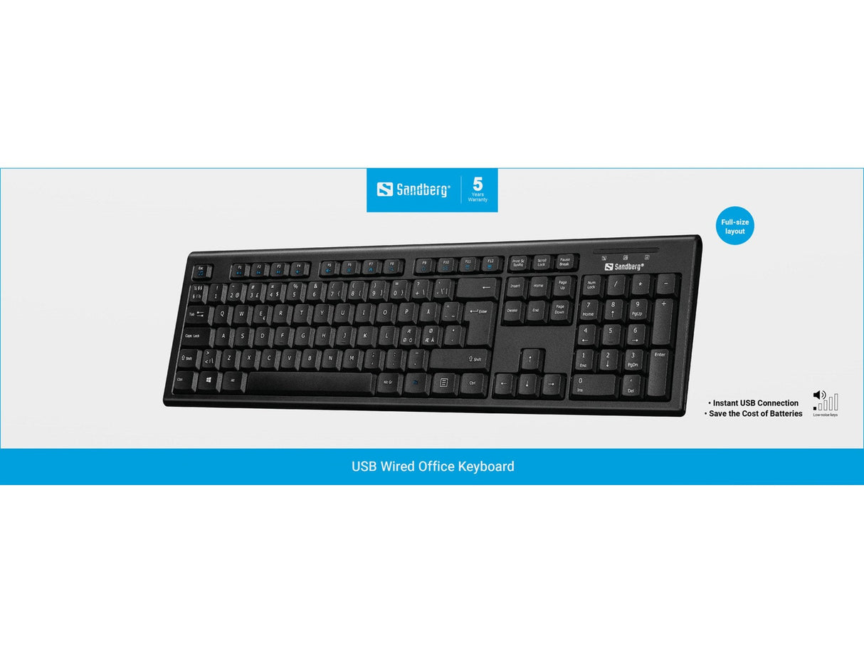 Sandberg Usb Wired Office Keyboard Nord