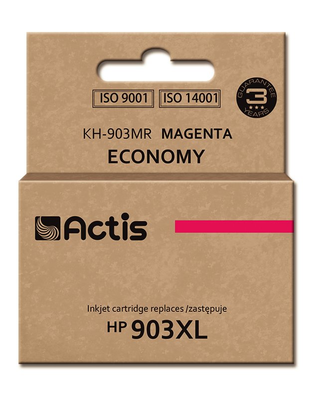 Tinta Actis Kh-903mr (Reemplazo De Hp 903xl T6m07ae - Estándar - 12 Ml - Magenta) - Chip Nuevo
