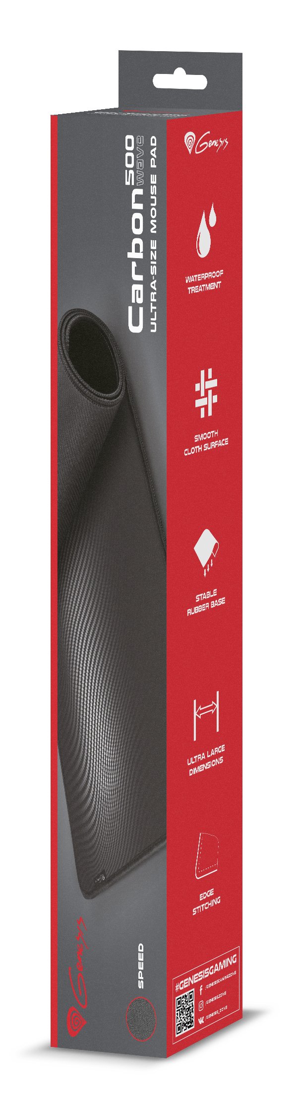 EAN 5901969426762 - GENESIS Carbon 500 Ultra Wave Alfombrilla de ratón para juegos Negro, Gris imagen 6