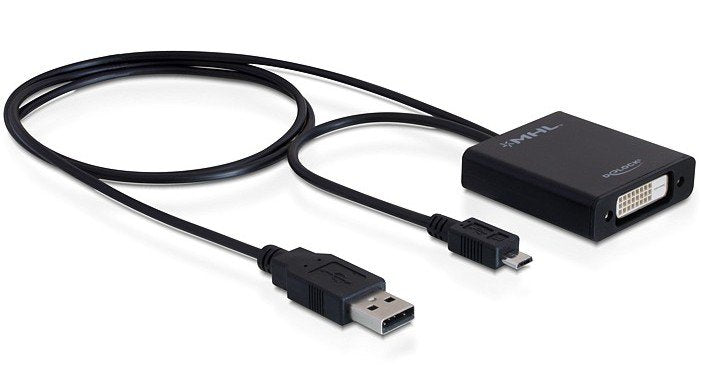 Convertidor Mhl Micro Usb +Usb-A A Dvi 24+1 H