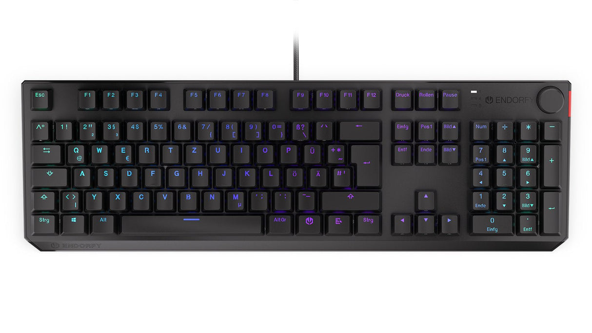 Teclado Alemán Endorfy Thock Usb Qwertz Negro