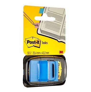 Marcador Index Mediano Post-It 3m Dispensador 50 Unidades Azul