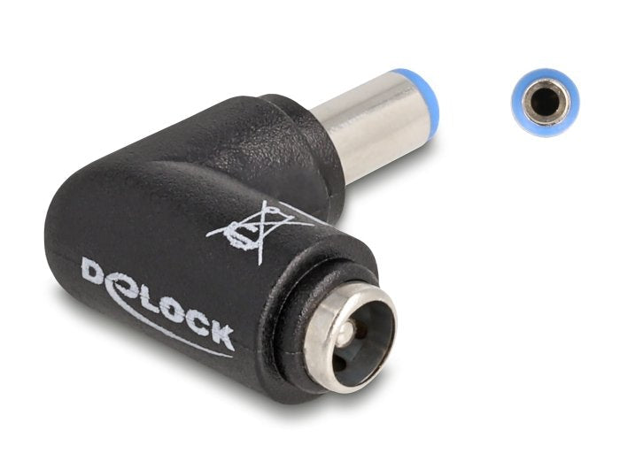 Delock 80794 Adaptador De Cc De 5,5 X 2,1 Mm Macho A 5,5 X 2,1 Hembra En Ángulo De 90