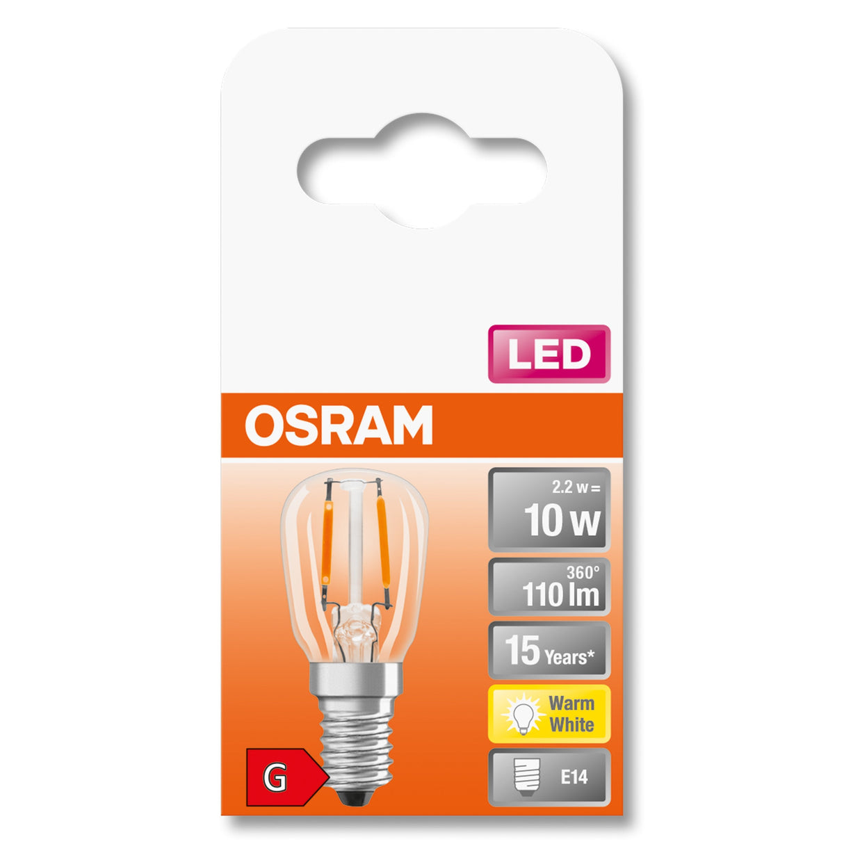 Osram Parathom Special Filament Led T26 Fil 10 Non-Dim 2,2w 827 E14 Bulb