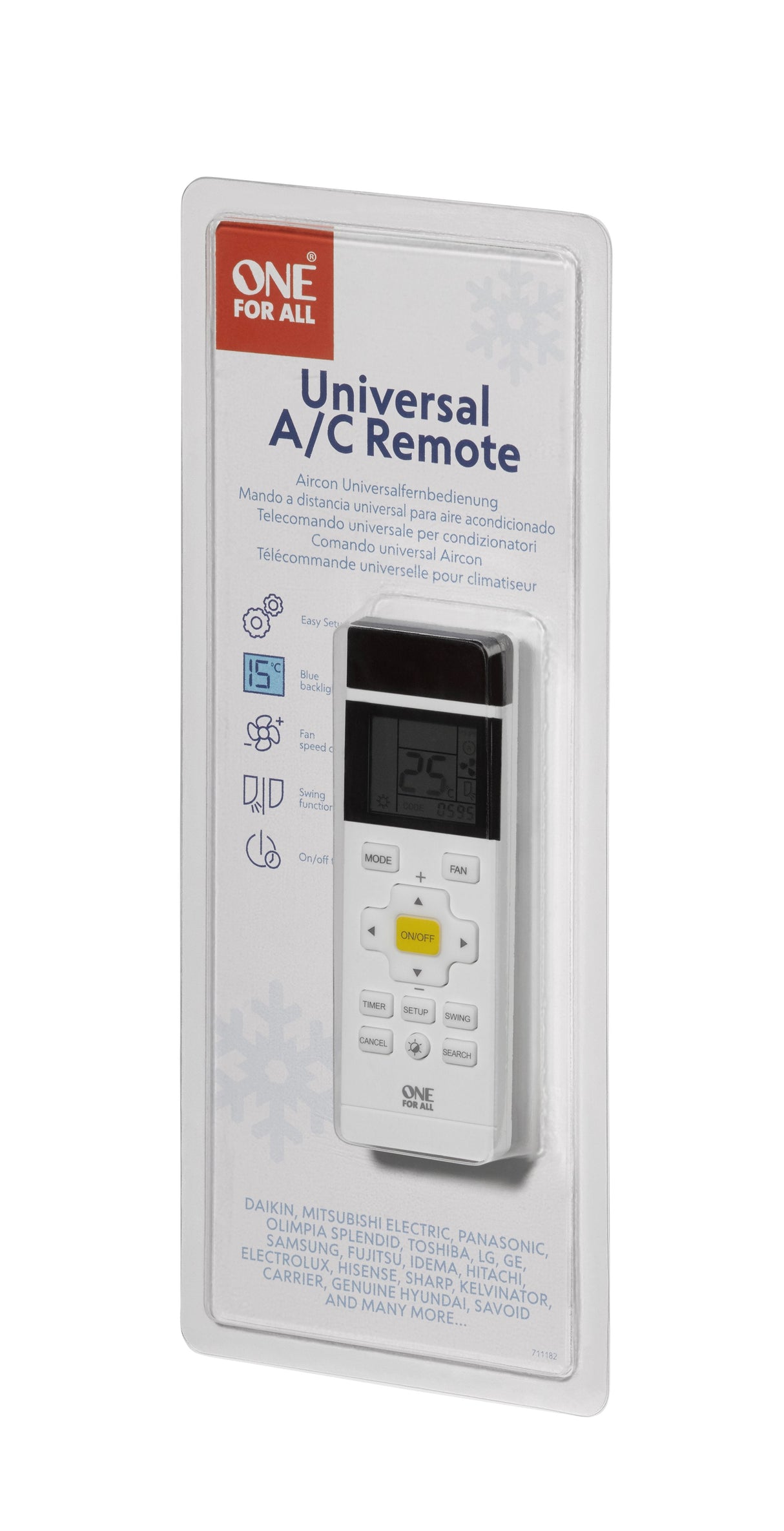 EAN 8716184067730 - One For All URC 1035 mando a distancia IR inalámbrico Aire Acondicionado Botones imagen 4