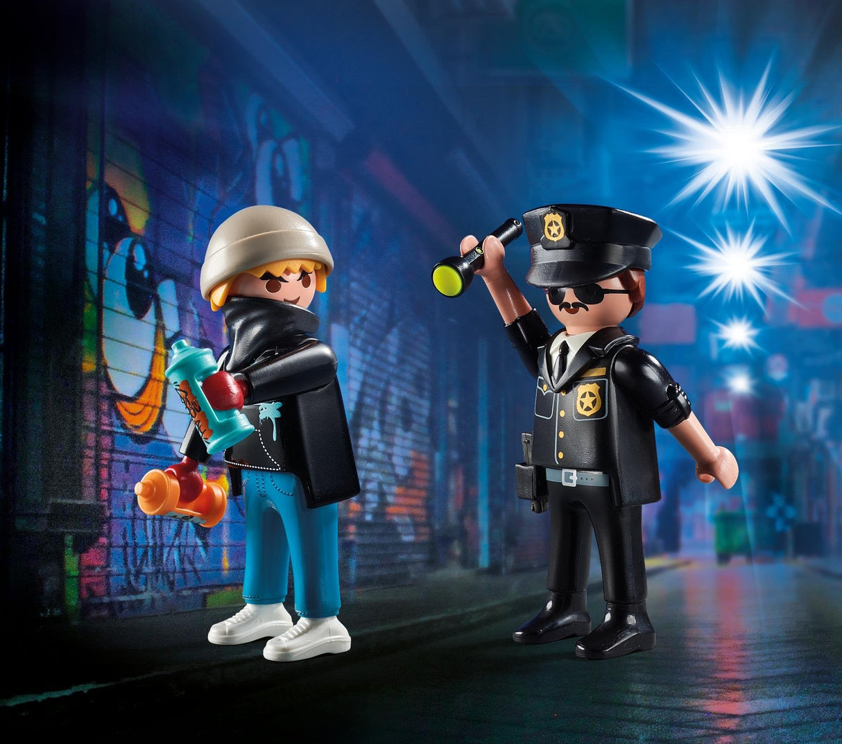 Playmobil 70822 Duopack Policía Y Vandalo