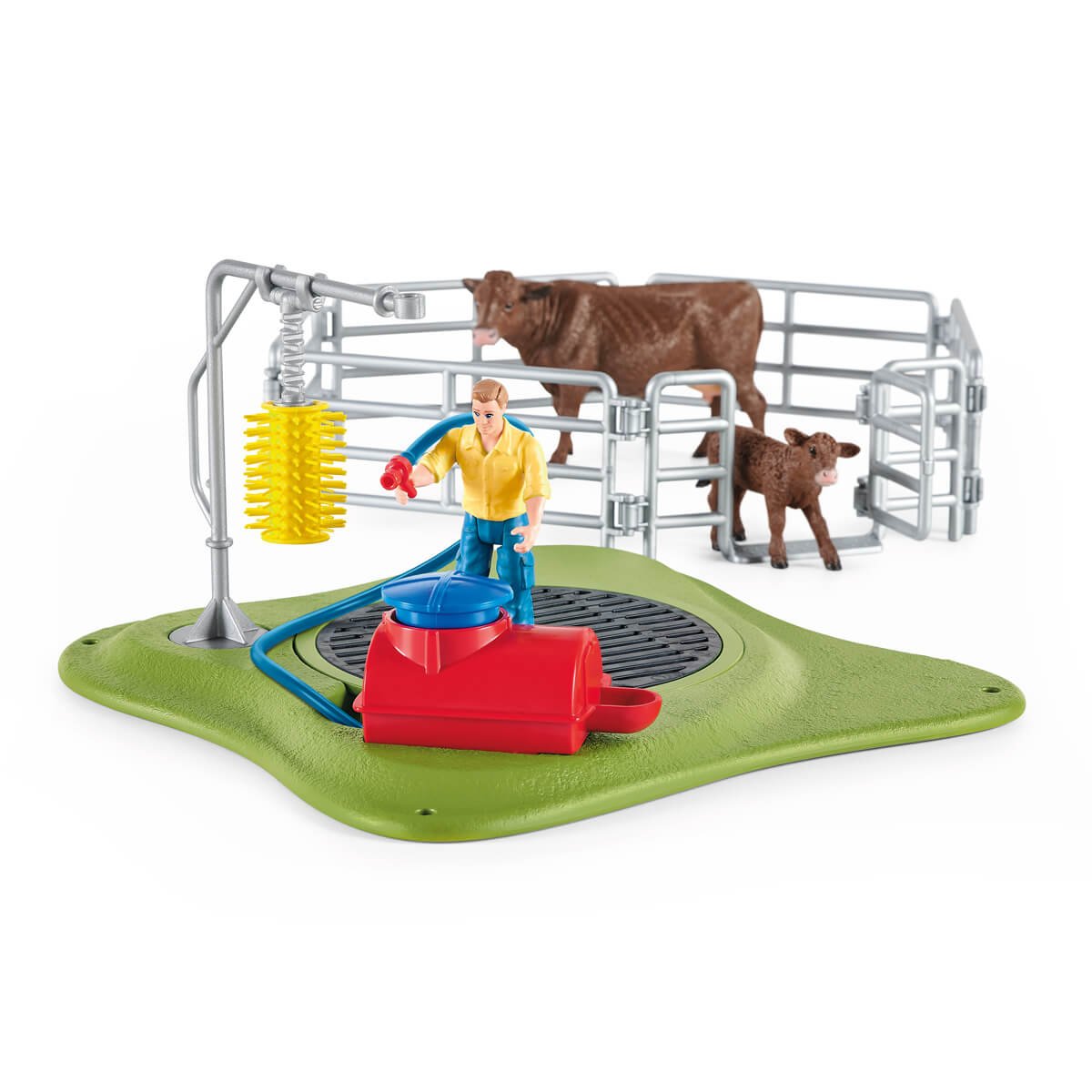Schleich Figura De Minijuego De La Estación De Lavado De Vacas De Farm World 42529