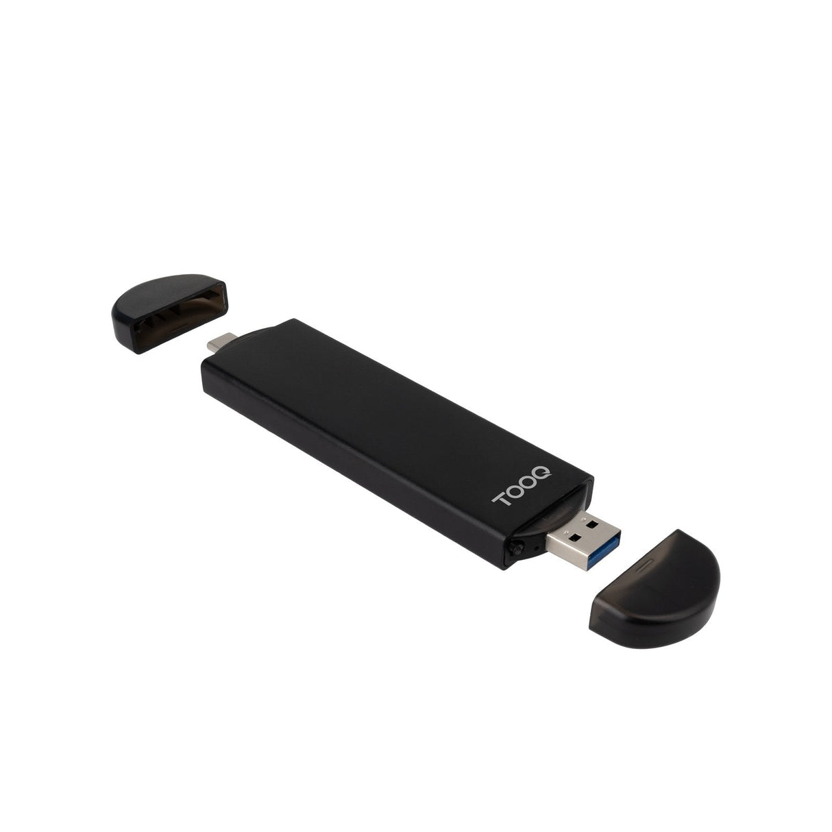 Caja Externa Para Disco Ssd M.2 Nvme Tooq Tqe-2240b Usb 3.0 Usb Tipo-C 3.2 Gen2