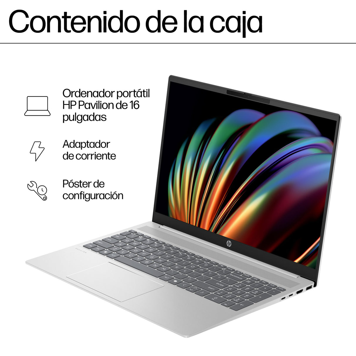 EAN 198701576389 - HP Pavilion 16-af0026ns Intel Core Ultra 7 155U Portátil 40,6 cm (16") 2K 16 GB LPDDR5x-SDRAM 1 TB SSD Wi- imagen 5