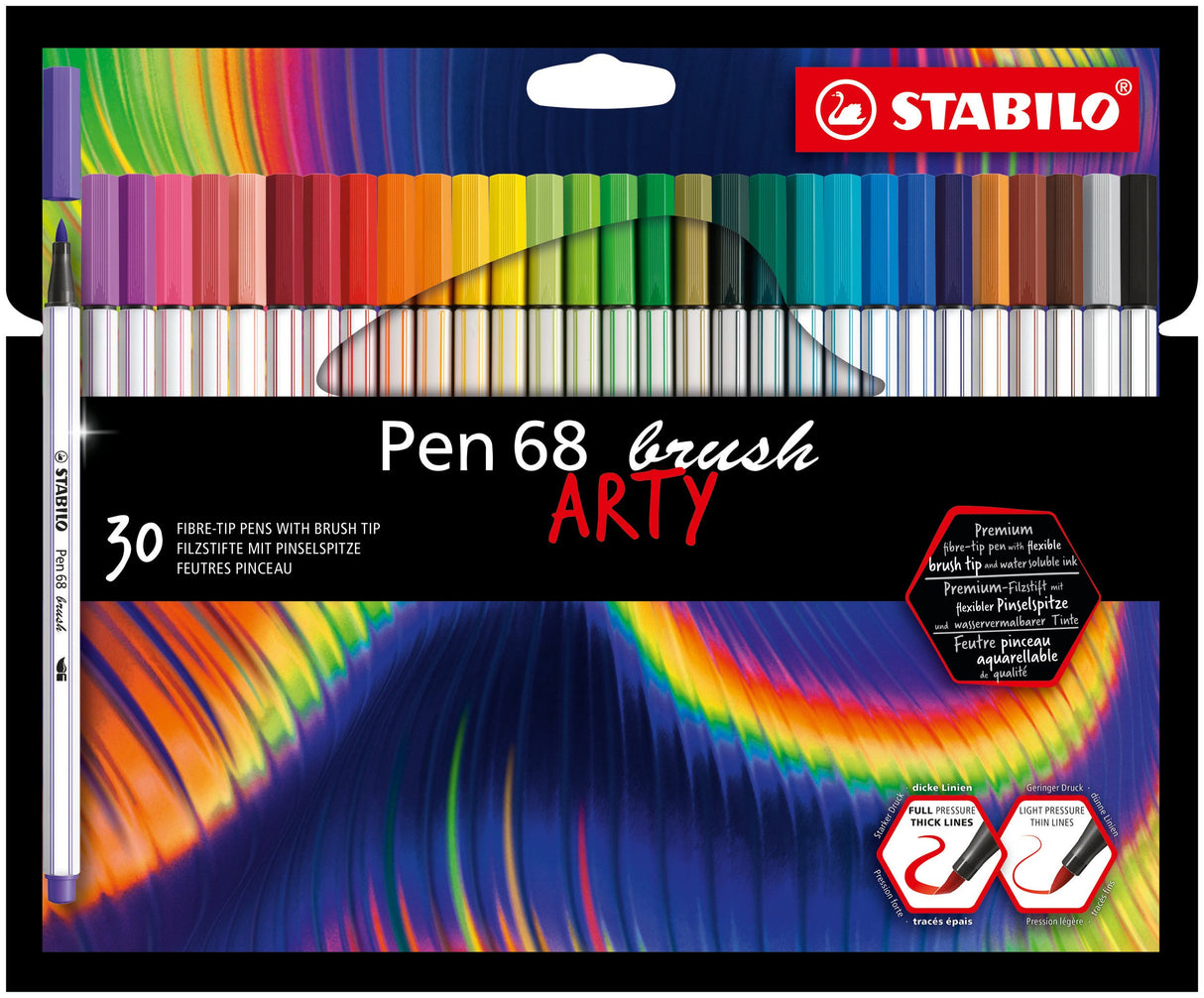 EAN 4006381578219 - STABILO Pen 68 brush ARTY rotulador Colores surtidos 30 pieza(s) imagen 1