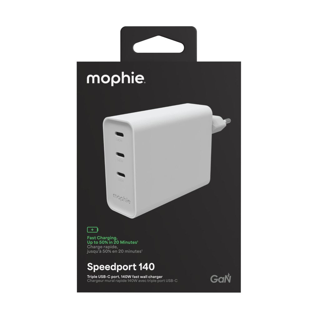 Zagg Mophie Fuente De Alimentación Gan 140w 3x Usbc 2026 Wei