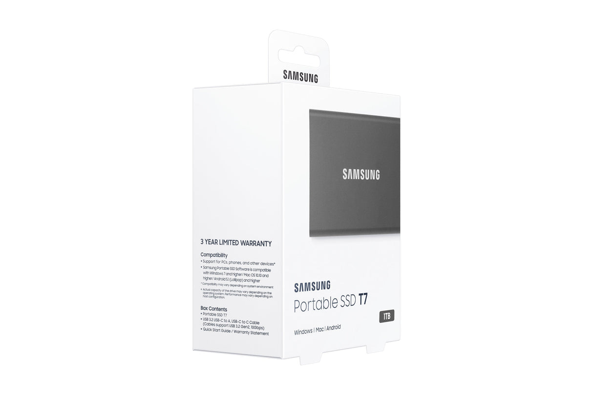 EAN 0887276405384 - Samsung Portable SSD T7 1 TB USB Tipo C 3.2 Gen 2 (3.1 Gen 2) Gris imagen 10