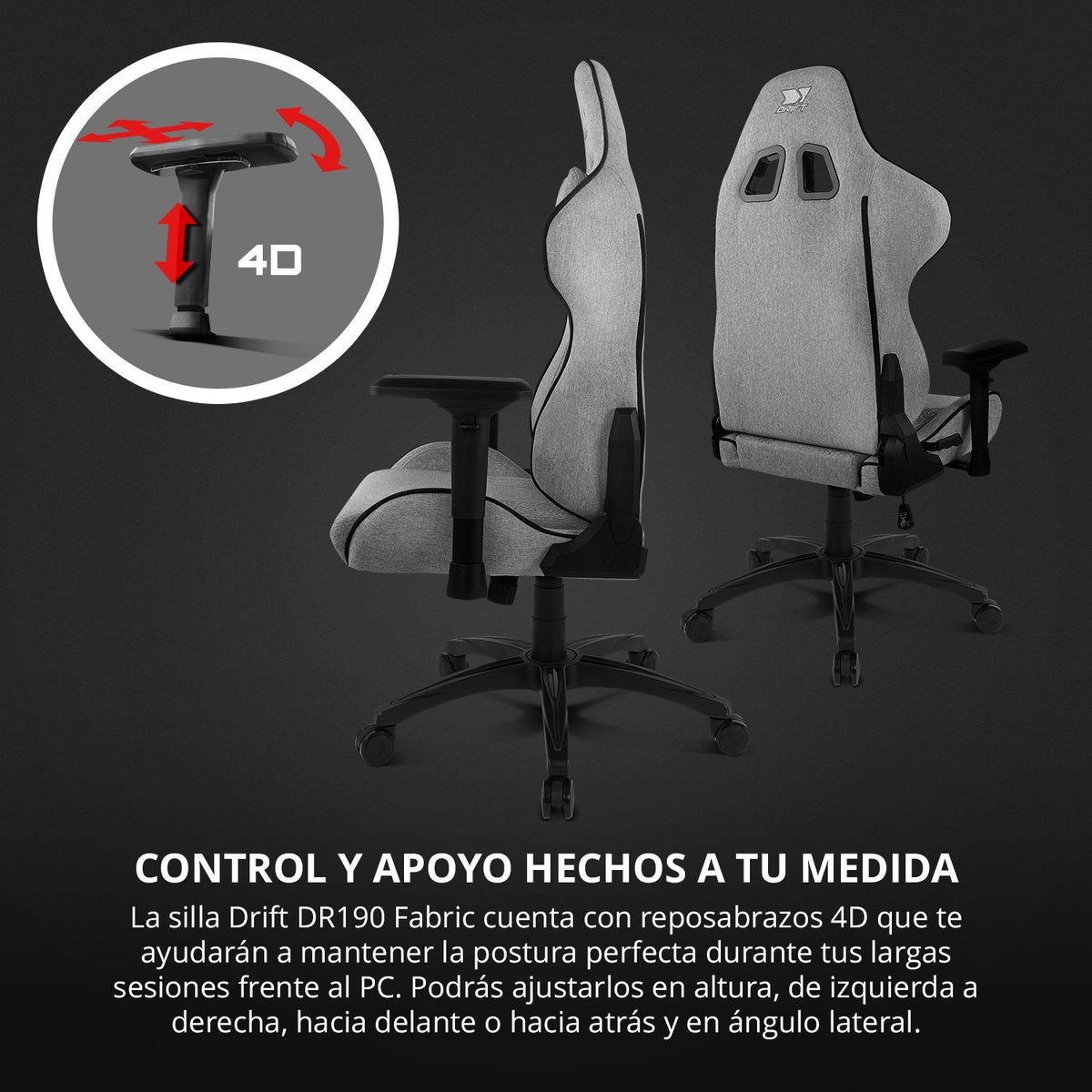 Silla Gaming Drift Dr190 Gris