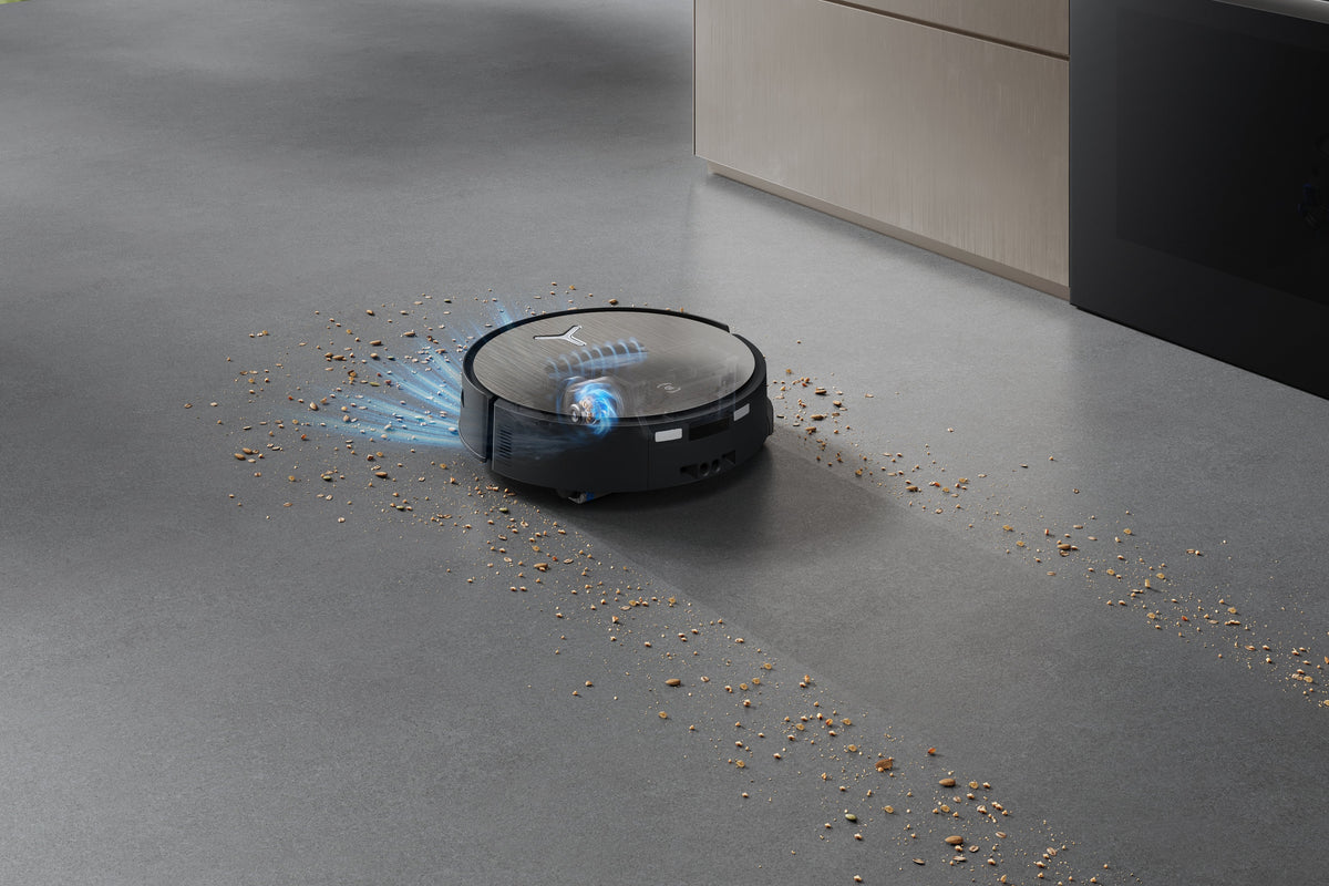 Ecovacs Deebot X12s Omnicyclone Vacuum Cleaner,Robot,Wet&Dry,27000pa,Truedge 3.0,Zerotangle 4.0,Ozmo Roller 3.0,Gold+Omnicyclone Auto-Empty