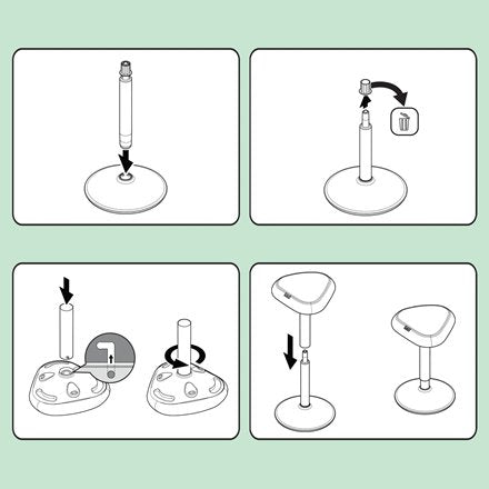 Leitz Ergo Active Mehhocker Con Komfortsitz Dunkelgris