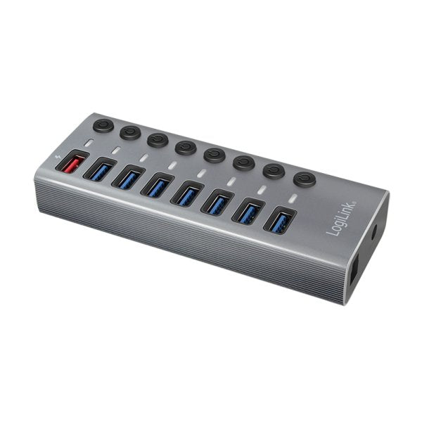 EAN 4052792065510 - LogiLink UA0387 hub de interfaz USB 3.2 Gen 1 (3.1 Gen 1) Type-B 5000 Mbit/s Gris imagen 6