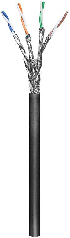 Goobay 57197 Cat 6 Outdoor Network Cable, S Ftp (Pimf), Black, 100 M