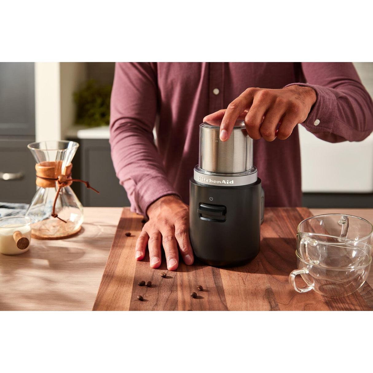 Kitchenaid 5kbgr111bm Go Cordless Kaffeemühle (Inkl. Akku) Matt Negro