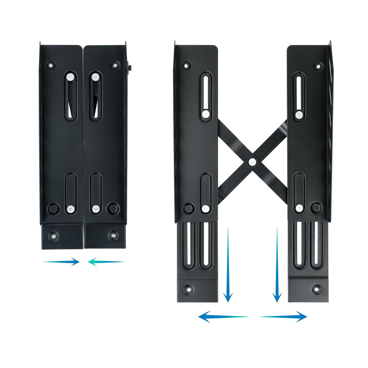 Soporte Para Cpu De Suelo Ruedas Plegable Negro