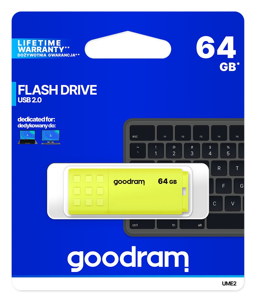 Pendrive Goodram Ume2 64gb Usb 2.0 Amarillo