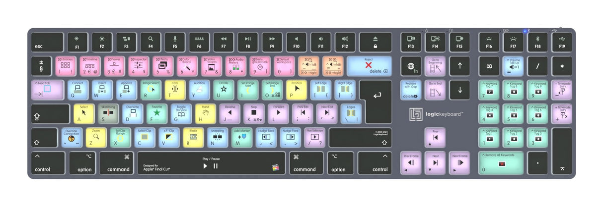 EAN 5707795022372 - Logickeyboard LKB-FCPX10-TM-UK teclado Oficina Bluetooth QWERTY Inglés Gris, Titanio imagen 1