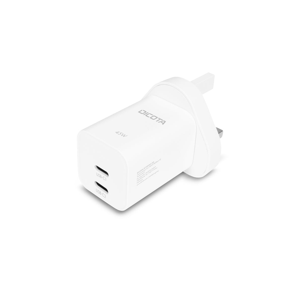 N Dicota 2-Port Gan Wall Charger (45w) Uk Blanco