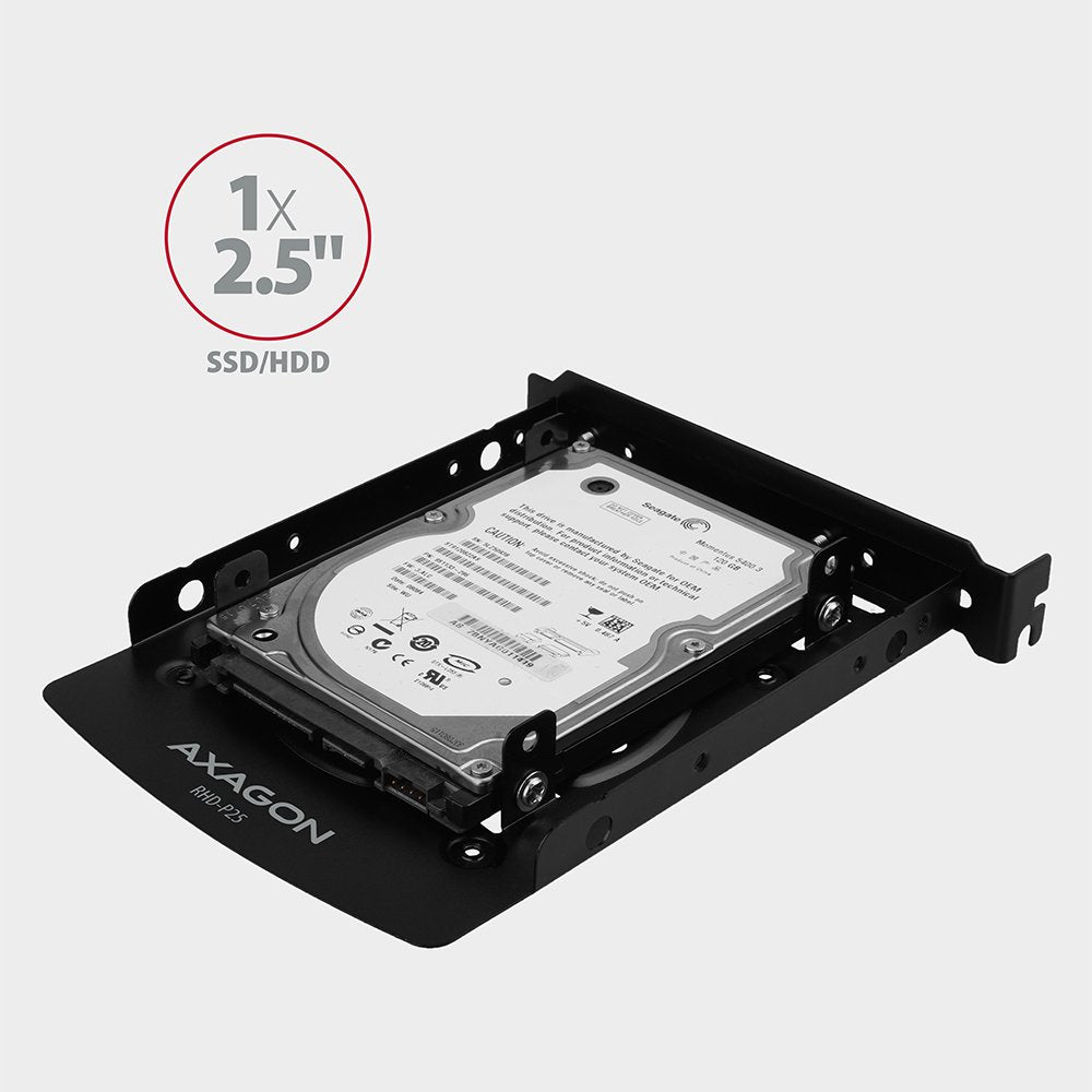 Axagon Rhd-P25, Marco De Aluminio Para 2x 2,5 "Hdd / Ssd Hasta 3,5" Posicion O Tapones Ciegos Pci