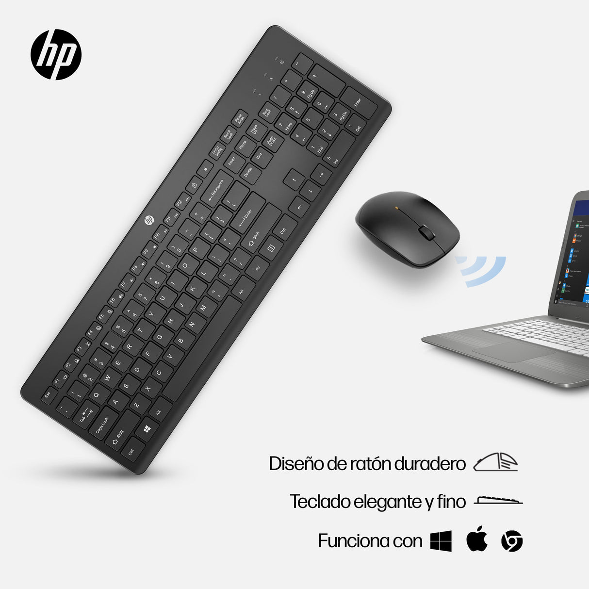 EAN 195908430995 - HP 230 Wireless Mouse and Keyboard Combo White teclado Ratón incluido RF inalámbrico Blanco imagen 2