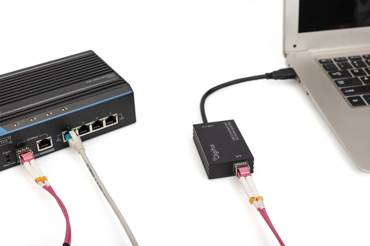 Digitus Adapter Usb3.0 Gigabit Sfp Red