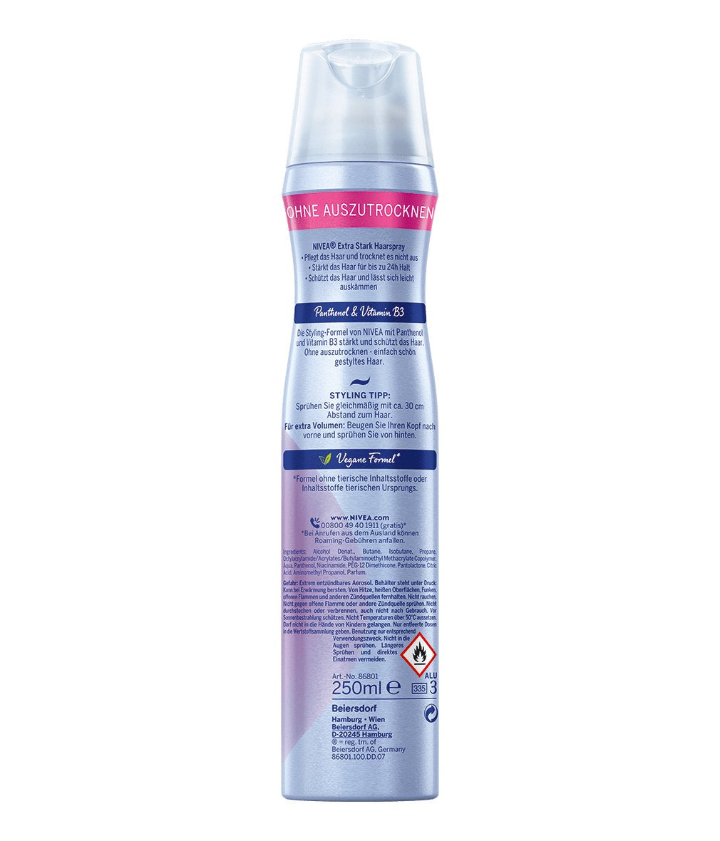 Nivea Extra Strong Styling Spray 250,0 Ml