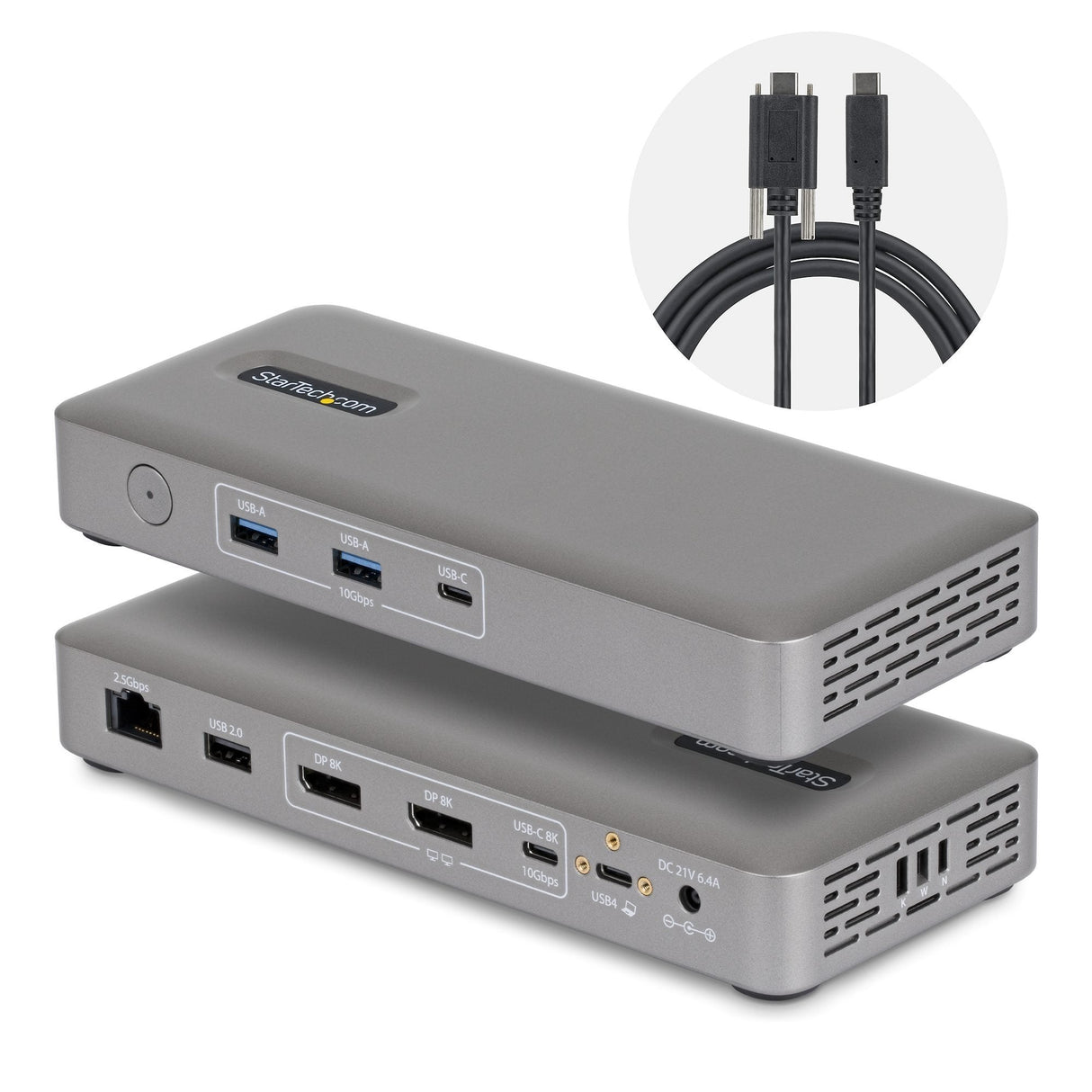 EAN 0065030921930 - StarTech.com 208UE-USB4-DOCK base para portátil y replicador de puertos Alámbrico Gris imagen 1