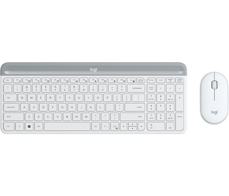 Teclado Alemán Logitech Mk470 Ratón Incluido Usb Qwertz Blanco