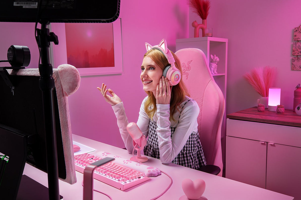 Auriculares Razer Kraken Kitty V3 Pro Quartz (Rz04-05170200-R3m1)