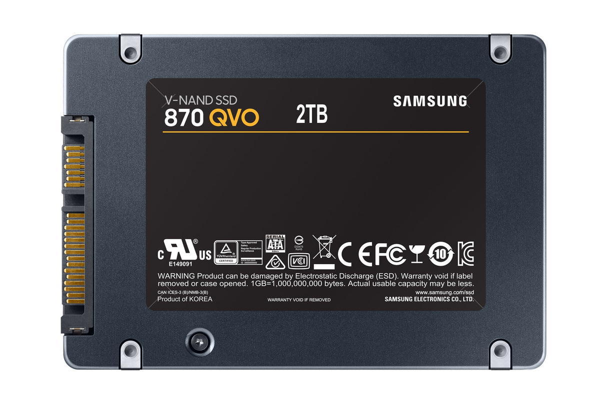 Disco Ssd Samsung 2tb 870 Qvo Sata Iii 2.5" 560 Mb/S, 6 Gbit/S Mz-77q2t0bw