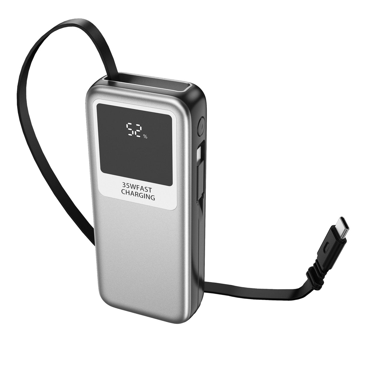 Powerbank 10000mah Leotec Lepow35w10s 35w Plata Y Gris Incluye Cable Usb Tipo-C Y Lightning