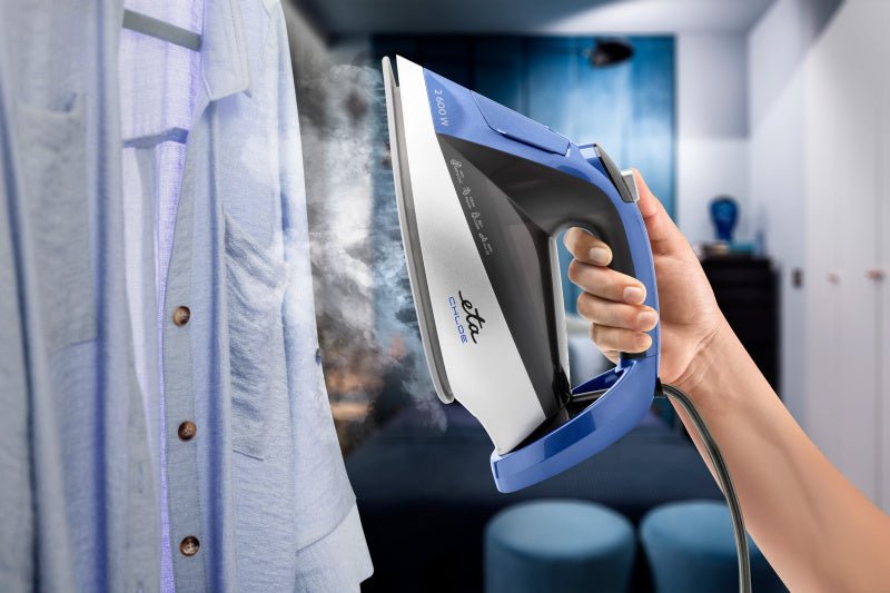 EAN 8590393405596 - Eta Chloe 2276 90000 Plancha vapor-seco Suela de cerámica 2500 W Azul, Plata imagen 9