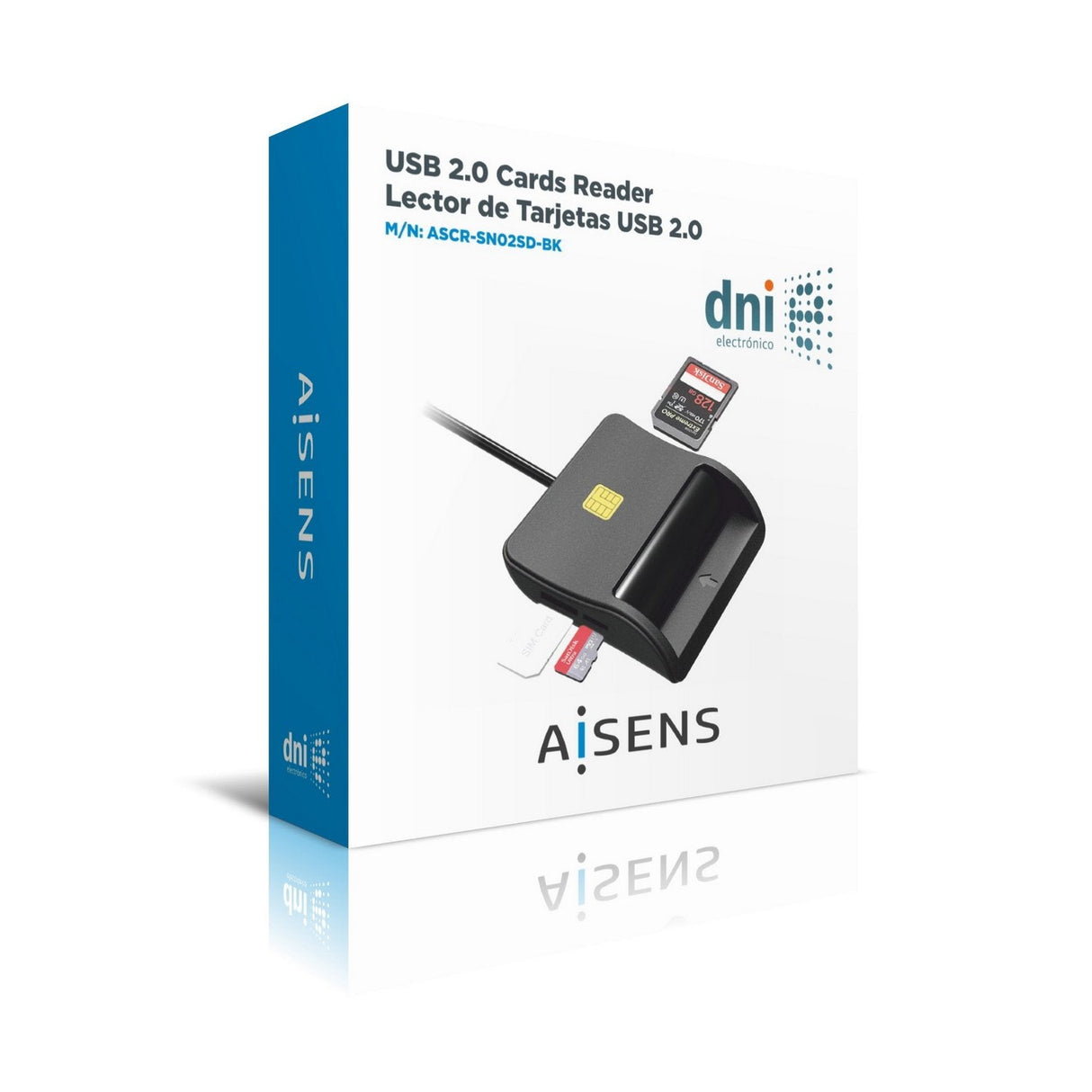 EAN 8436574706109 - AISENS ASCR-SN02SD-BK lector de control de acceso Lector USB de control de acceso imagen 4