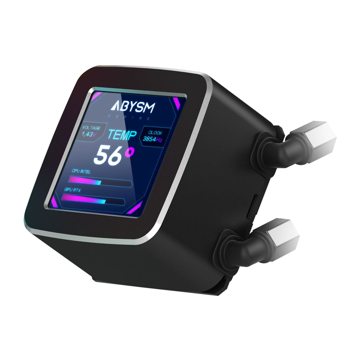 Abysm Oceanic Lcd 360 Argb Kit De Refrigeracion Liquida - 3 Ventiladores De 120mm - Iluminacion Argb - Pantalla Lcd