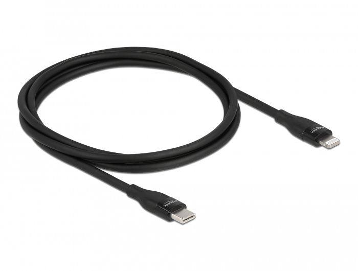 Delock Daten- Und Ladecable Usb Type-C Zu Lightning Für Iphone, Ipad Und Ipod Schwarz 1 M Mfi