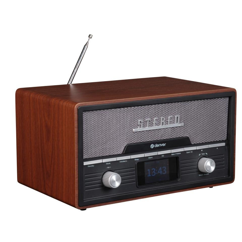 Denver Mda-525dw Retro-Anlage Dab+/Fm/Bt/Cd Holz Dunkel