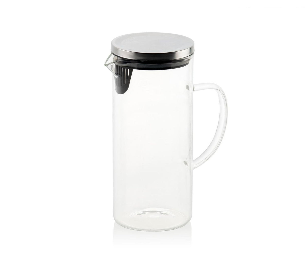Jarra De Vidrio Con Tapa Metálica 1,5 L 17 X 9,5 X 22,5 Cm