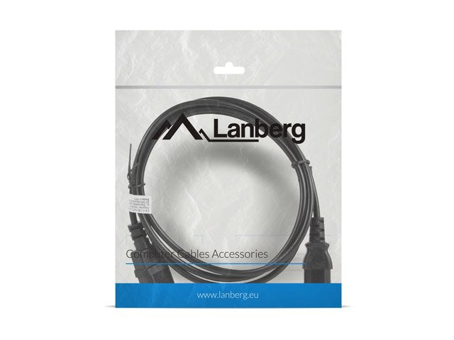 Cable Alargador Lanberg Alimentacion Cpu Iec320 C13 H/Iec320 C14 M 1.8m