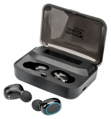 Manhattan 180382 Auriculares Inalámbricos In Ear Llamadas/Música Bluetooth Negro