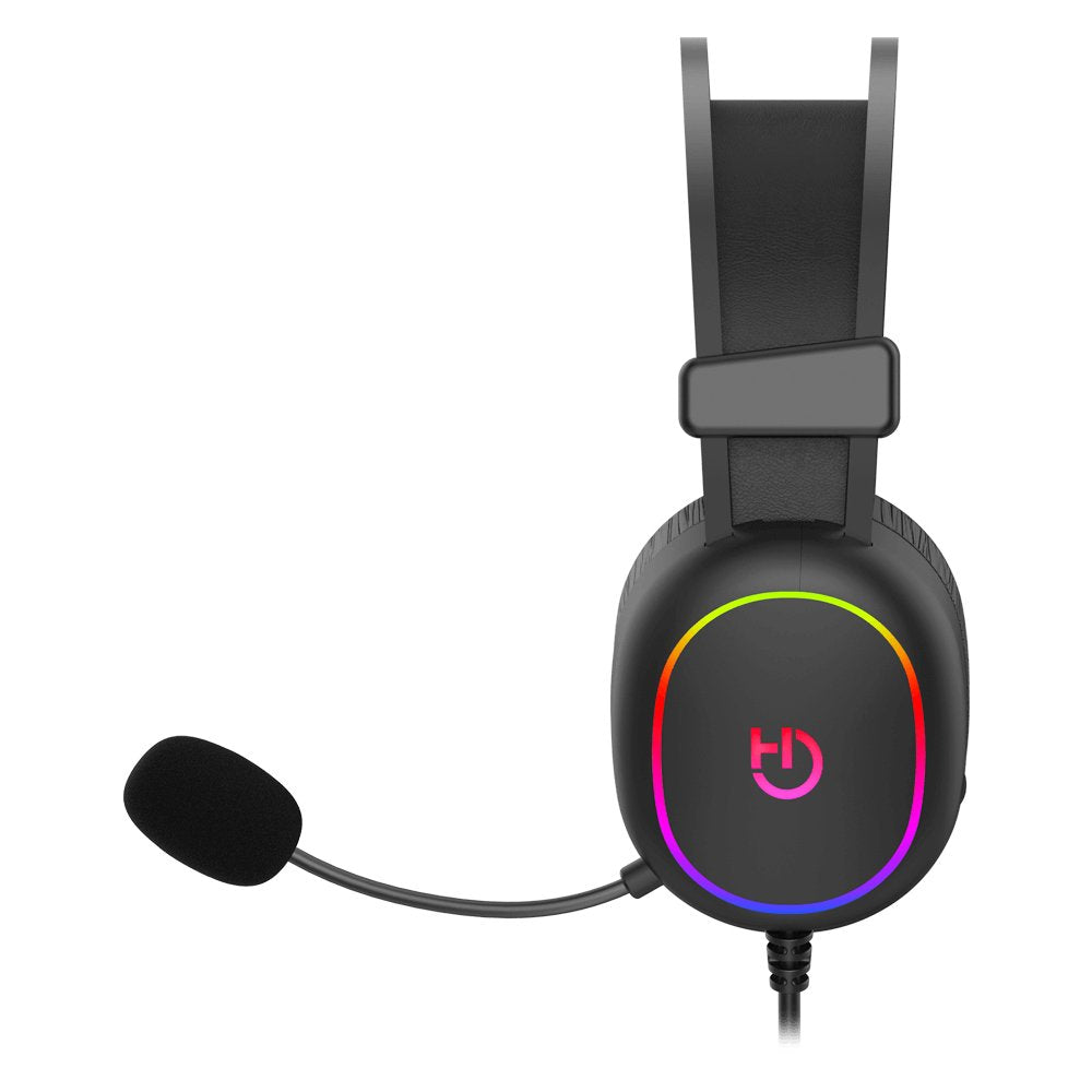 Auriculares Gaming Con Micrófono Hiditec Erys Argb Jack 3.5 Negros