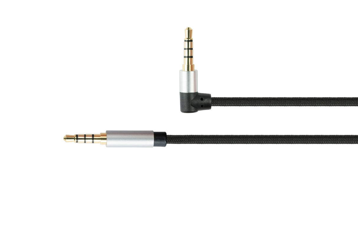 Python Audiocable 4-Pol. Klinkenm. Eins. Gew. Negro 1m