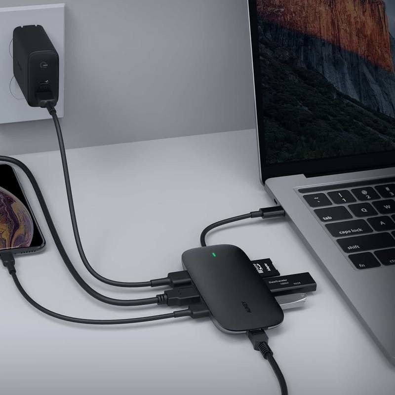 EAN 0608119197163 - AUKEY CB-C71 base para portátil y replicador de puertos Negro imagen 8
