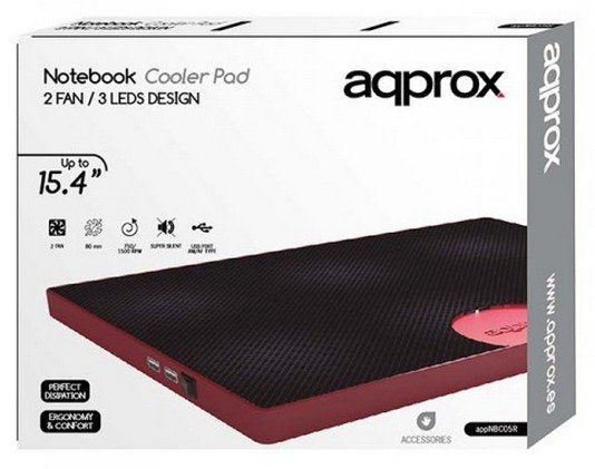 EAN 8435099513735 - Approx appNBC05R almohadilla fría 39,1 cm (15.4") Negro, Rojo imagen 2